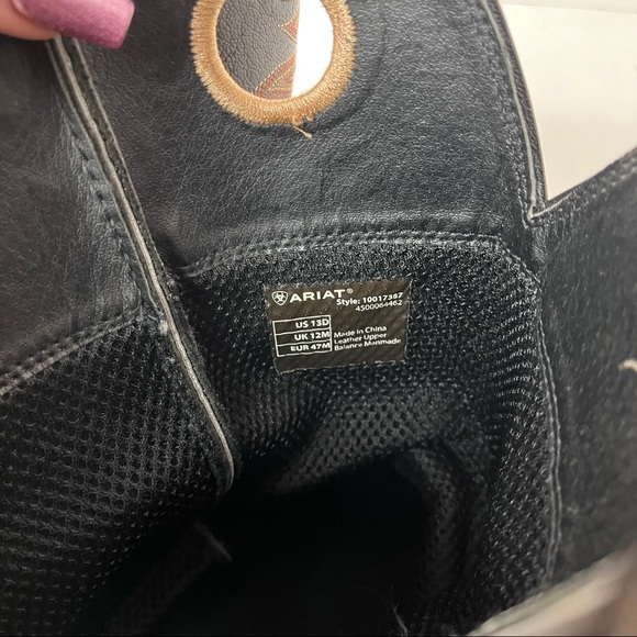 Ariat Men's Sport Rider Square Toe Chocolate Brown Black size 13B cowboy boots - Picture 7 of 7